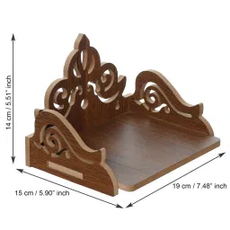 eCraftIndia Carved Design Laminated Wood Pooja Temple/Mandir image 4