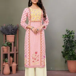 Rangita Peach Printed Kurta image 1