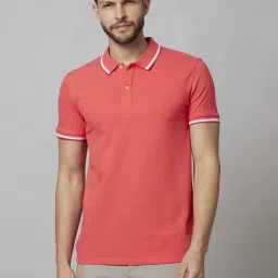 celio celio* Dark Pink Regular Fit Polo T-Shirt image 1