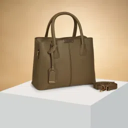 Forever Glam by Pantaloons Khaki Solid Handbag-picture-19