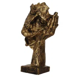 eCraftIndia Antique Finish Thinking Man Face Handcrafted Polyresin Showpiece image 5