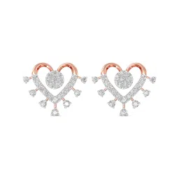 Joyalukkas 18k Rose Gold & Diamond Stud Earrings for Women image 1