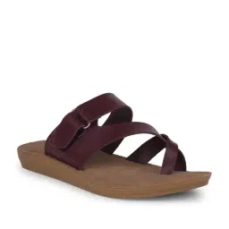 Bata Women's ARIANA TOE RING Maroon Toe Ring Sandals-picture-24