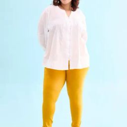 Go Colors! Bright Mustard Solid Churidar-picture-32
