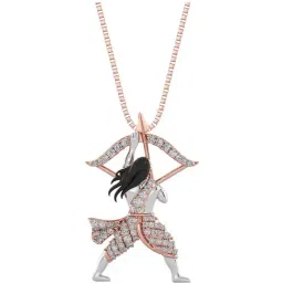 Joyalukkas 18k Rose Gold & Diamond Shri Ram Chain Pendant for Men-picture-22