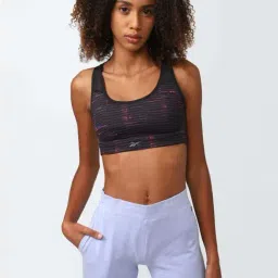 Reebok Black Regular Fit Printed Sports Bra-image-24