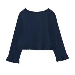 A.T.U.N. Navy Solid Full Sleeves Cardigan image 2