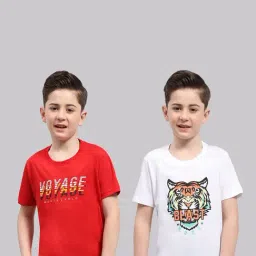Monte Carlo Kids Red & White Printed T-Shirt (Pack Of 2)-picture-16