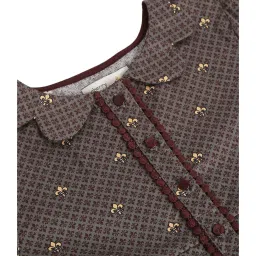 Cherry Crumble By Nitt Hyman Kids Brown Printed Top with Pyjamas image 4