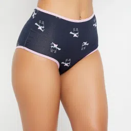 Clovia Navy Printed Panty image 5