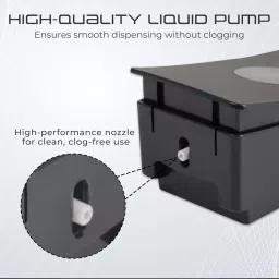 Robustt 200 ml ABS Plastic Black Wall Mount Soap Dispenser, ZY203 (Pack of 10 Pcs) image 5