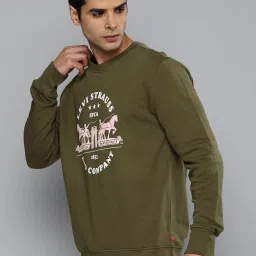 Levi's Dark Olive Graphic Print Sweatshirt image 3
