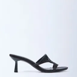 LUNA BLU by Westside Black Embellished Heel Sandals-image-31