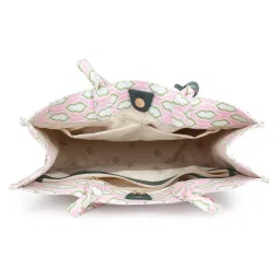 Yelloe Pink Printed Large Tote Bag image 3