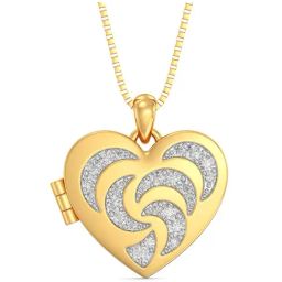 Joyalukkas 18k Yellow Gold & Diamond Heart Chain Pendant for Women-picture-40