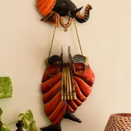 eCraftIndia Lord Ganesha playing Manjeera Wall Hanging image 2