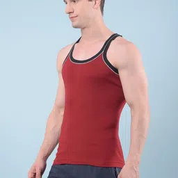 RKG Pack Of 3 Men Cotton Scoop Neck Sleeveless Basic Gym Vests image 4