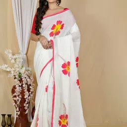 DipDiya Floral Pure Cotton Taant Saree-picture-33