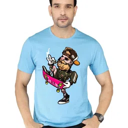 NOBLE HUSTLE Men Graphic Printed Round Neck Cotton T-shirt-picture-23