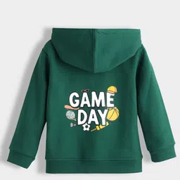 Orange Sugar Unisex Kids Printed Hooded Sweatshirt image 2