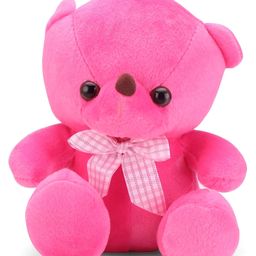 Tickles Bow Teddy Stuffed Soft Plush Toy for Kids Boys & Girls Birthday Gift (Size: 20 cm;Color: Pink)-picture-38