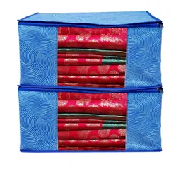 AMAK INC Blue Fabric Multi-Utility Wardrobe Organisers-picture-15