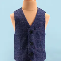 Kookie Kids Full Sleeves 4 Pieces Party Suit with Bow - Blue image 2