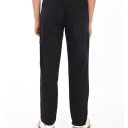 Zion Cotton Woven Solid Pant - Black image 3
