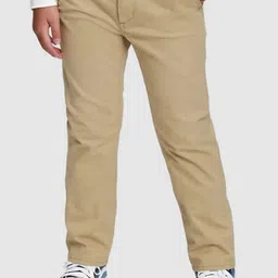 GAP Boys Mid-Rise Slim Fit Cotton Flat-Front Chino Trousers-picture-35