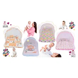 Kwitchy Baby Bedding Set Folding Mattress with Mosquito Net and Pillow  - Yellow image 4