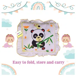 Kwitchy Baby Bedding Set Folding Mattress with Mosquito Net and Pillow  - Yellow image 5