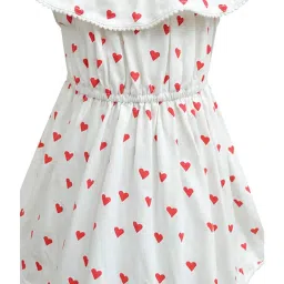 A.T.U.N. White & Red Printed Dress image 3