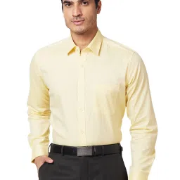 Raymond Yellow Regular Fit Shirt image 1