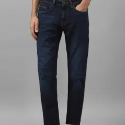 Louis Philippe Jeans Navy Cotton Slim Fit Jeans image 1