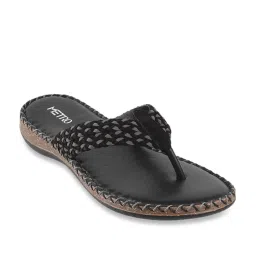 Metro Women's Black Thong Sandals image 1