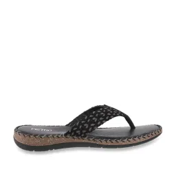 Metro Women's Black Thong Sandals image 2