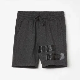 Fame Forever by Lifestyle Kids Anthra Grey Cotton Printed Shorts image 1