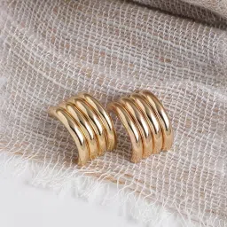 Sohi Gold Plated Casual Designer Drop Earrings image 1