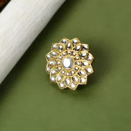 Zaveri Pearls Gold Tone Traditional Finger Ring-ZPFK10825 image 1