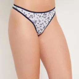 Clovia Grey Floral Print Panty image 3