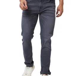 Spykar Grey Cotton Comfort Fit Jeans image 1