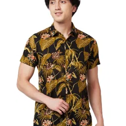 Spykar Khaki Cotton Regular Fit Printed Shirt image 1