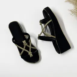 MIYOKO Embellished Wedge Heels Sandals image 5