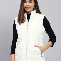 Monte Carlo White Regular Fit Quilted Jacket image 1