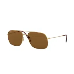 Ray-Ban 0RB3595 Brown Polarized Andrea Square Sunglasses - 59 mm-picture-20