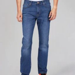 Lee Blue Cotton Straight Fit Jeans-picture-14