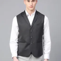 ManQ Dark Grey Sleeveless Waistcoat-picture-24