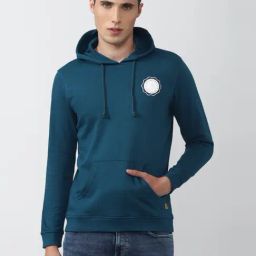 Van Heusen Blue Slim Fit Hooded SweatShirt-picture-12