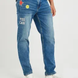 Styli Dark Blue Cotton Regular Fit Jeans-image-56