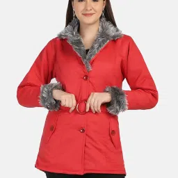 BUYNEWTREND Red Regular Fit Jacket image 1